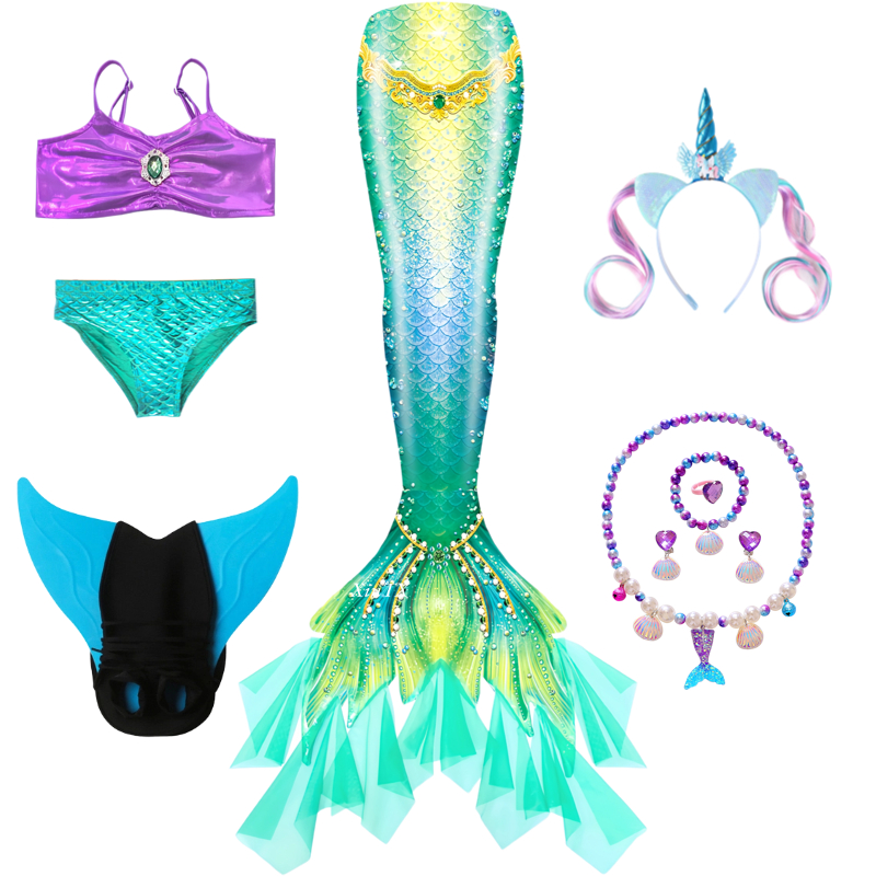 Swim Fins - Costume de sirène pour fille, queue
