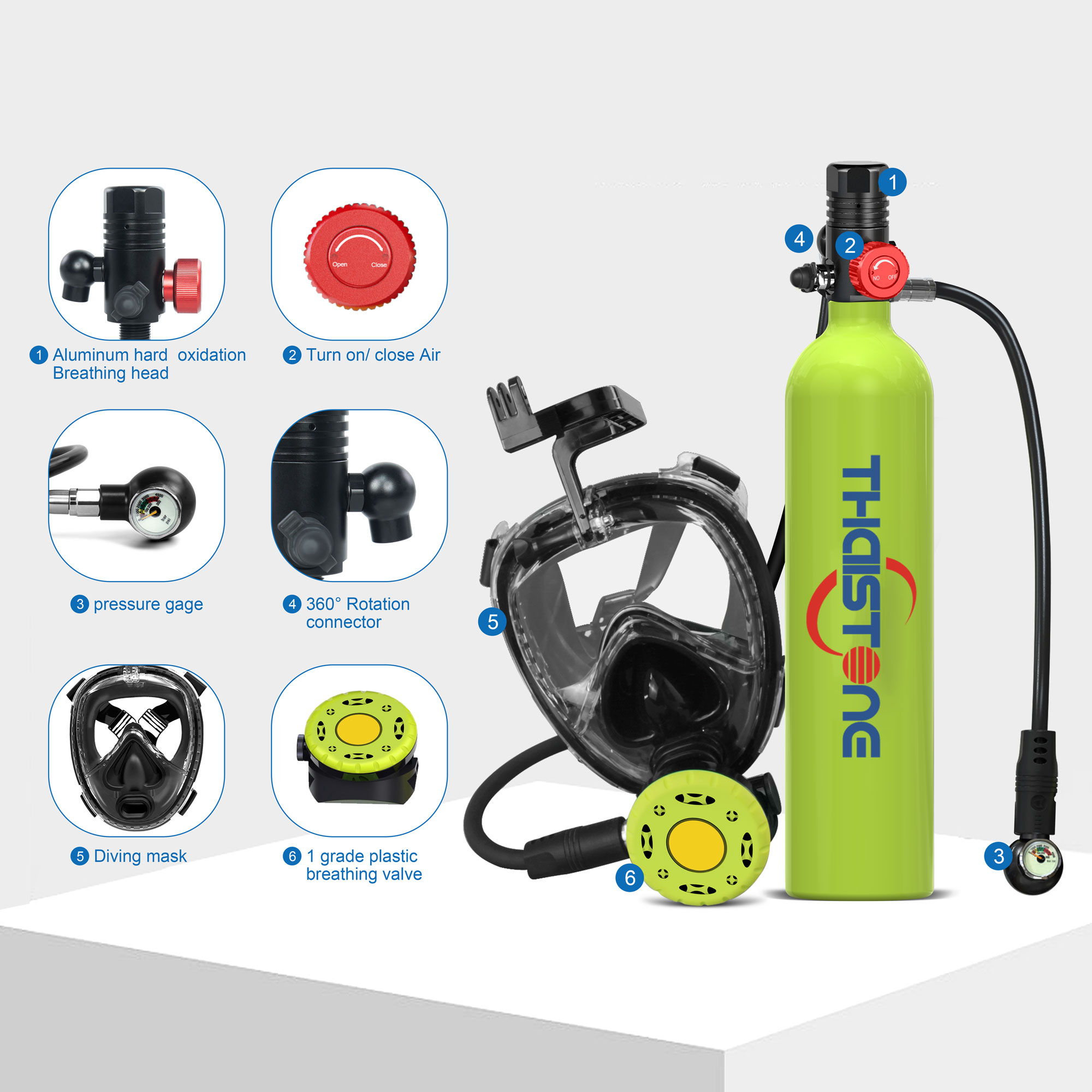 THAISTONE 1L Bouteille d'oxygè - Diving Mask avis et prix