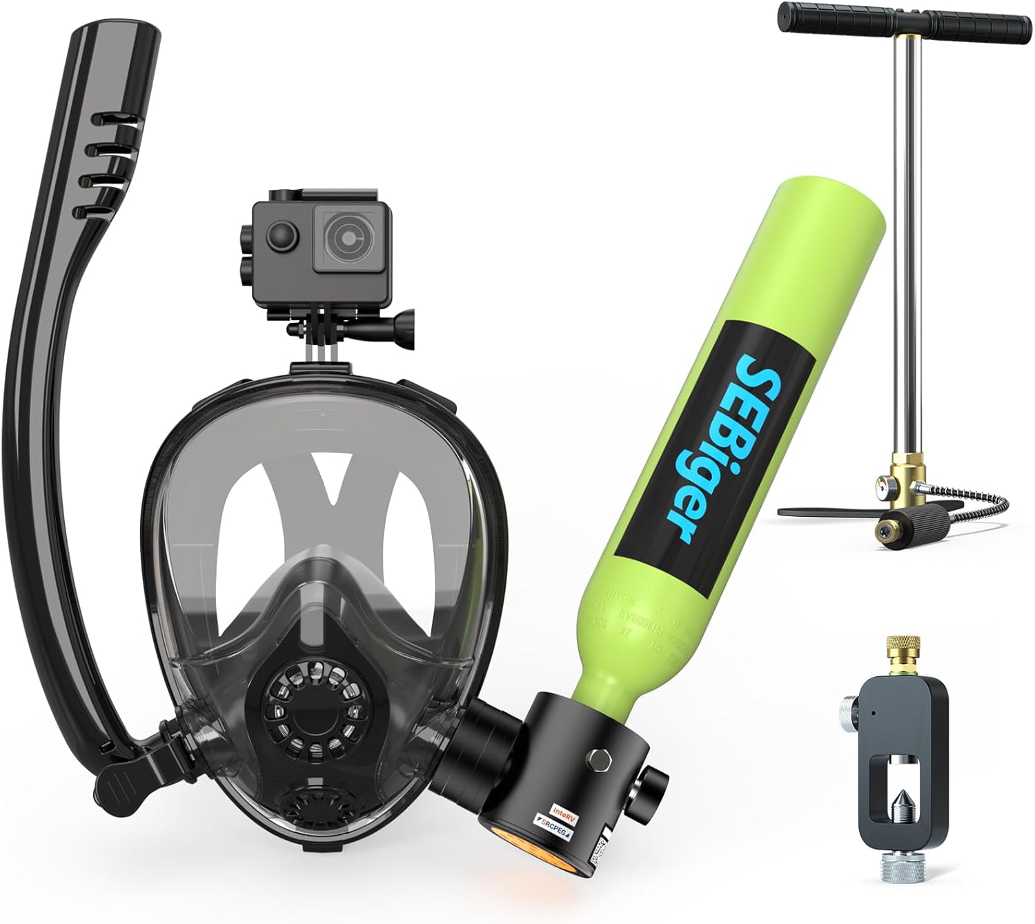 Mini-bouteille de plongée 0,5L - Snorkel Set avis et prix